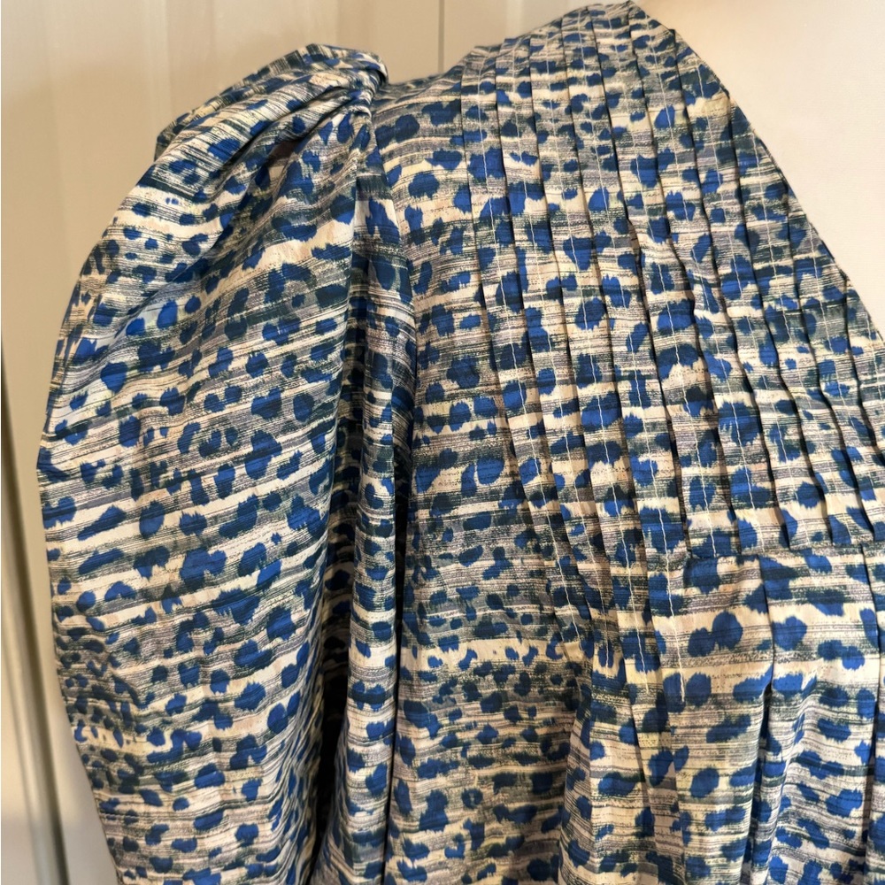 Hunter Bell, Jenkins Dress Blue/Gray Leopard Breaststroke Print, Size Large NWOT - Picture 6 of 16